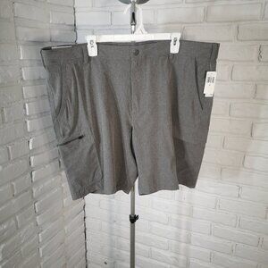 NWT Izod Men's Size 42 Grey 4 Way Stretch UPF50 Quick Dry Classic Fit Shorts